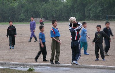 Children playing football - by Peter Sobolev