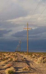 Phone lines in desert