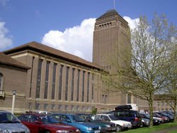 Cambridge University library, showing the tower