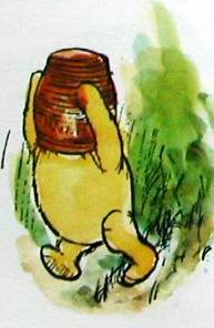 Picture of the author before he starting using Beeminder Winnie the Pooh with his head stuck in a jar of honey