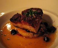 seared foie gras  with Fuji apple reduction