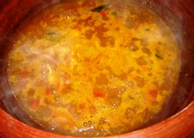 Boiling kozhambu
