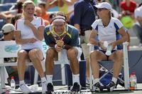 Kim Clijsters, Roger Federer, and Martina Navratilova at Arthur Ashe Kids' Day (credit: tennis.info)