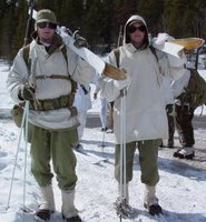 World War II ski trooper reenactors. Photo by Chas S. Clifton. All rights reserved.