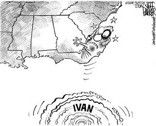 Jeff Parker Cartoon - Hurricane Ivan 2004