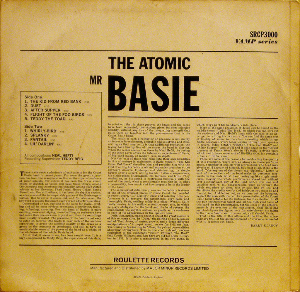 The Daily Jazz: The Atomic Mr. Basie