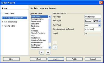 open access database in libreoffice base