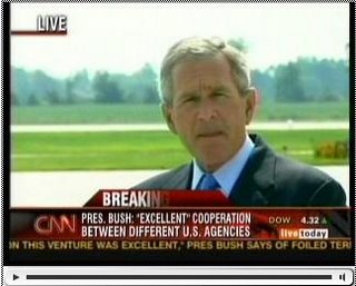 Bush responds to the UK terror plot