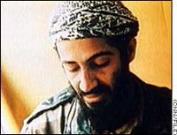 osama bin laden thinking about how cool he is now that he is famous. photo stolen from cnn.com