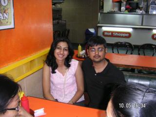 Divya and Bmm eating out