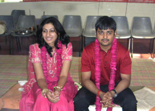 Divya and Bmm after the ceremony