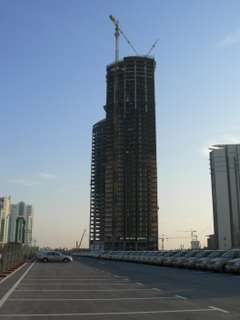 A half-complete building in Doha