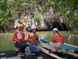 3 of us in front of Palawan Underground River