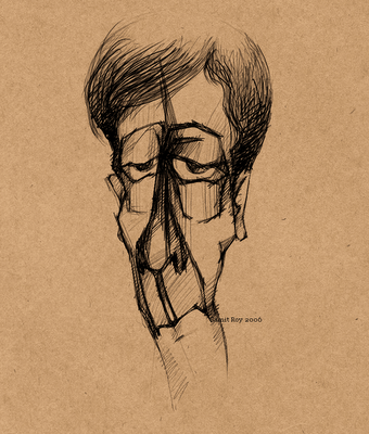 Digital Sketch: Self-Portrait of Digital Artist Samit Roy