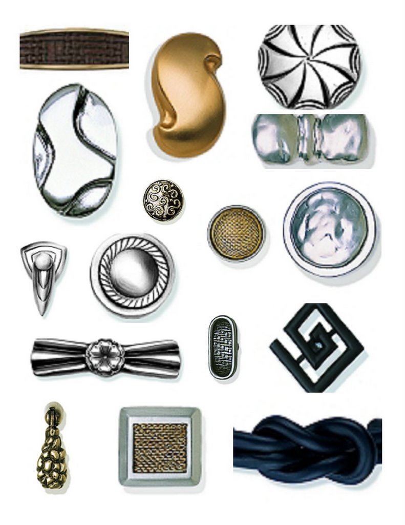 PULLWARE-Cabinet Hardware. The most unique design with the most understated name brings the look of hammered metal and artwork