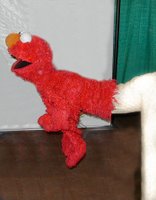 Elmo wants to be somehwere else right now.