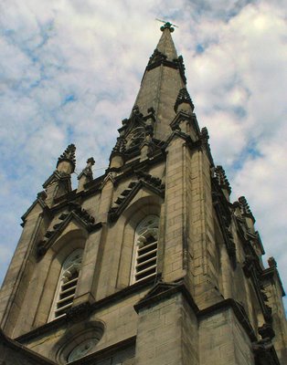 One of the amazing spires that tops an ancient building