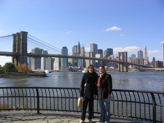 Me & Ana in Brooklyn with the Brooklyn bridge & Downtown in the background
