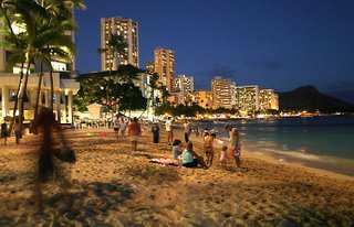 Waikiki Beach at Night