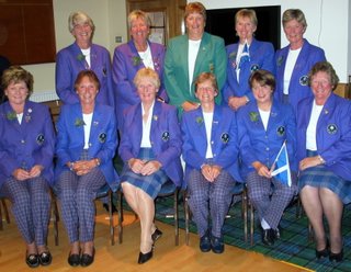The Scottish Seniors Team with Mary McKenna - Ireland -- click to enlarge