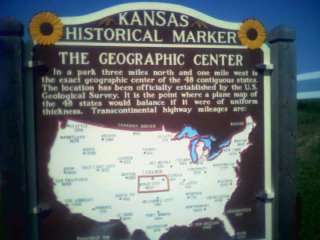 the geographic center of the us plaque