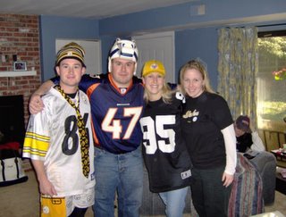 Smokey, Myself, Krista, Steph and our host thrilled to have jersey-clad idiots staying at his home for a few extra hours