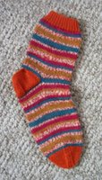 a brightly colored sock