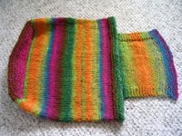 Handbag in Noro Kureyon knitted and ready to felt