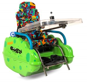 Green Bugzi Wheelchair for 1-6 year olds.