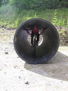 Still in the pipe on the bike