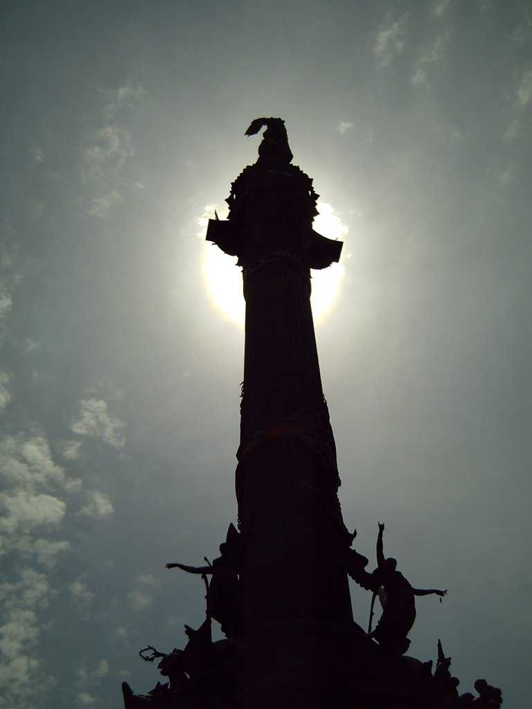 Columbus Monument in Barcelona: Silhouette
