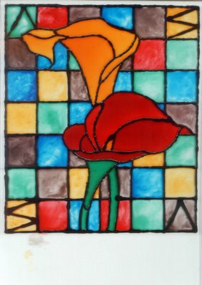 'Flowers',Stainglass by Suresh!