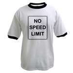 Sample t-shirt: No Speed Limit