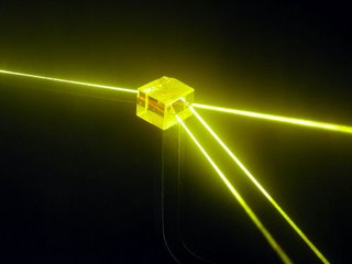 Photo of laser in crystal