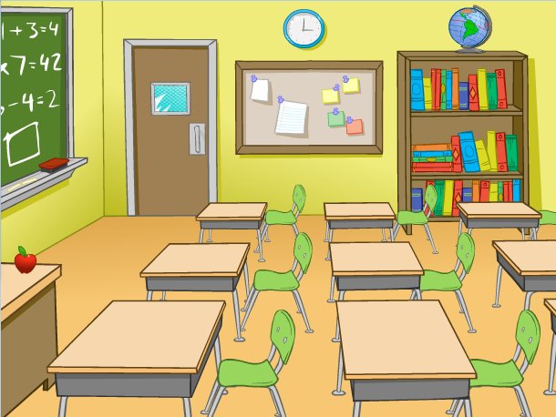 Cartoon Solutions: Classroom background