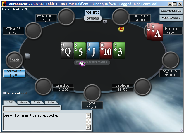 PokerStars Beta Client Screenshot