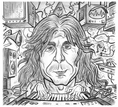 pink floyd caricature - richard wright