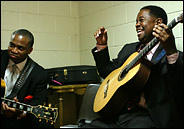 Russell Malone, left, and Earl Klugh were judges in the competition