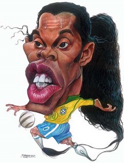 Caricaturas de jogadores - Ronaldinho