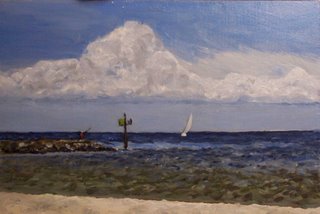 Peter Buchan oil painting North Jetty Nokomis Beach