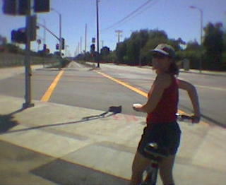 Fran on the Busway bike path.