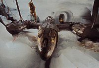 Un caza P-38 hallado bajo 75 metros de hielo