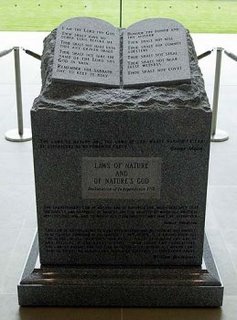 A Ten Commandments Monument
