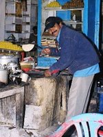 Kapil making chapattis