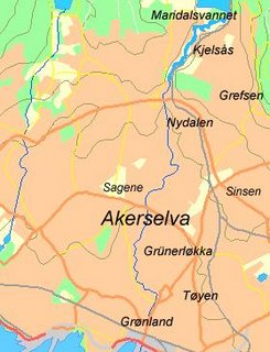 Map of Akerselva route