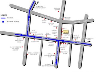 Location of Arnoma Hotel Bangkok