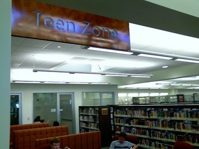 'teen zone' at the belmont library