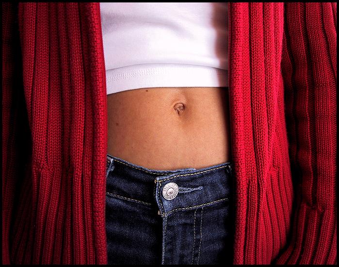 Girls showing belly button