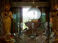 Wat Chalong - this globe is said to contain a fragment of bone from the Buddha