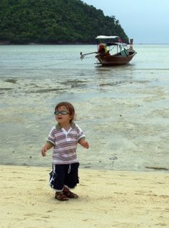 My little boy on the beach, Loh Dalam Bay